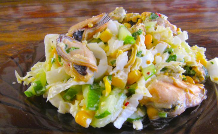 Теплый салат из морепродуктов рецепты Готовить горячий салат из морепродуктов